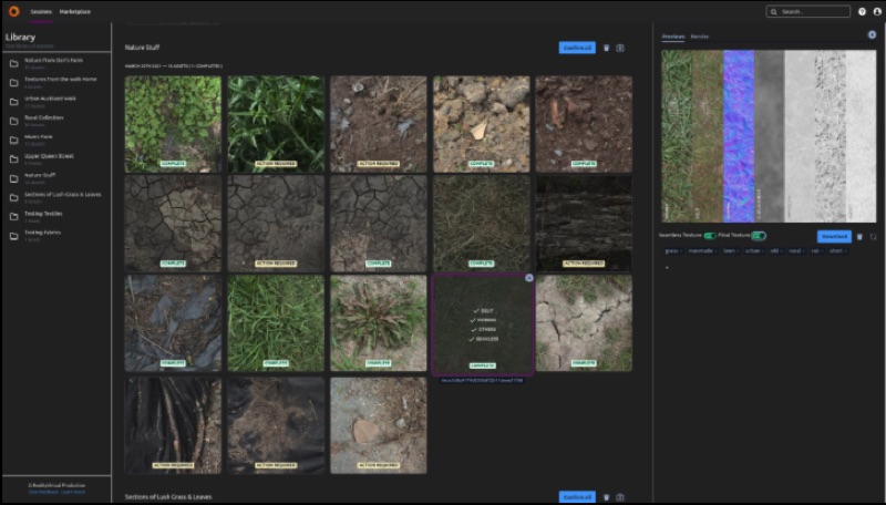 DeepPBR texture library with generated PBR maps